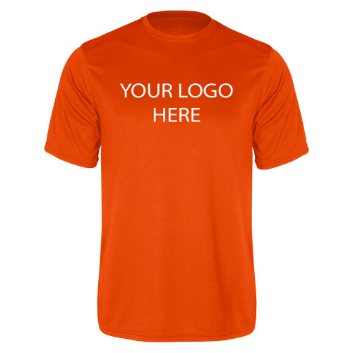 Orange Performance Tee-Blank Logo