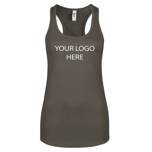Next Level Womens Charcoal Racerback Tank-Blank Logo