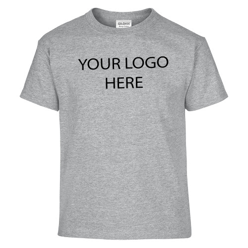 Youth Grey T Shirt-Blank Logo