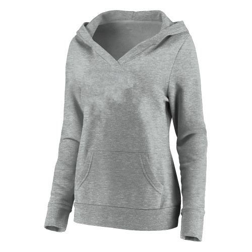 Womens Plus Heather Grey Hoodie-Blank Logo