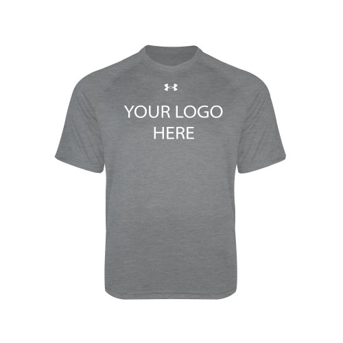 Under Armour Youth Grey Tech Tee-Blank Logo
