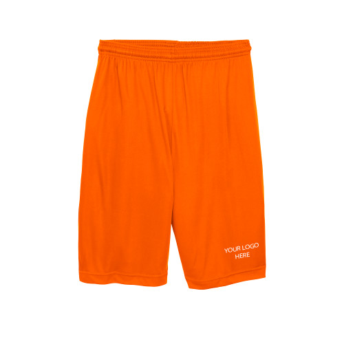 Youth Orange Competitor Shorts-Blank Logo