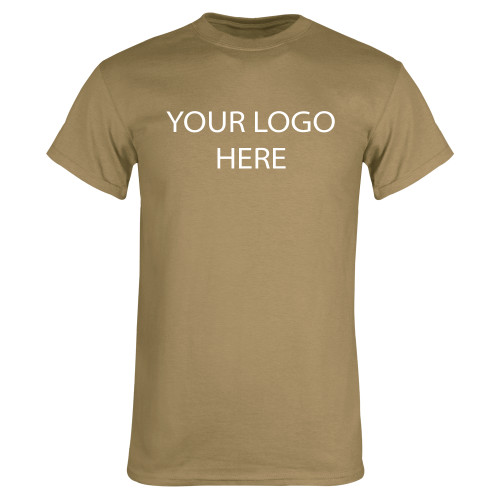 Khaki Gold T Shirt-Blank Logo