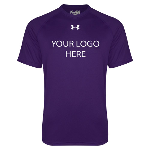 Under Armour Purple Tech Tee-Blank Logo