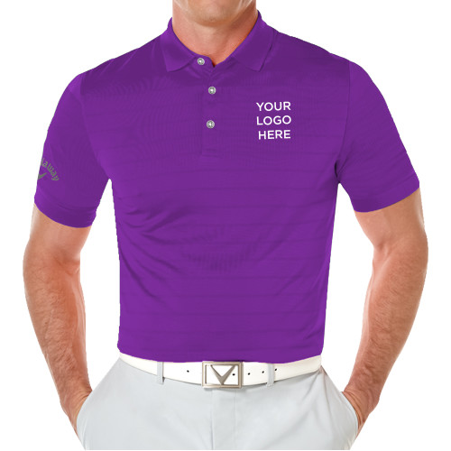 Callaway Purple Opti Vent Polo-Blank Logo