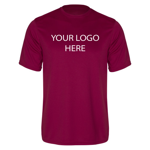 Maroon Performance Tee-Blank Logo