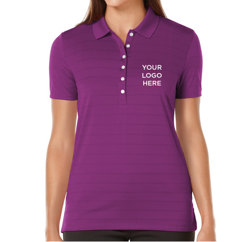 Callaway Womens Purple Opti Vent Polo-Blank Logo