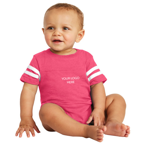 Vintage Hot Pink Jersey Onesie-Blank Logo