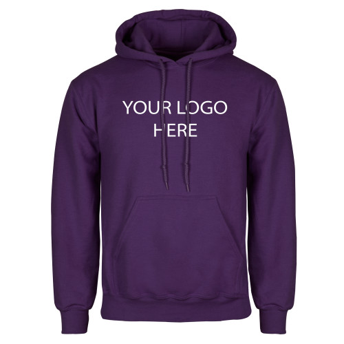 Purple Fleece Hoodie-Blank Logo