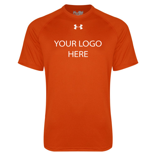 Under Armour Orange Tech Tee-Blank Logo