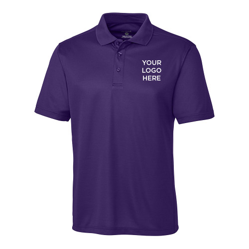 C&B Clique Ice Purple Pique Polo-Blank Logo
