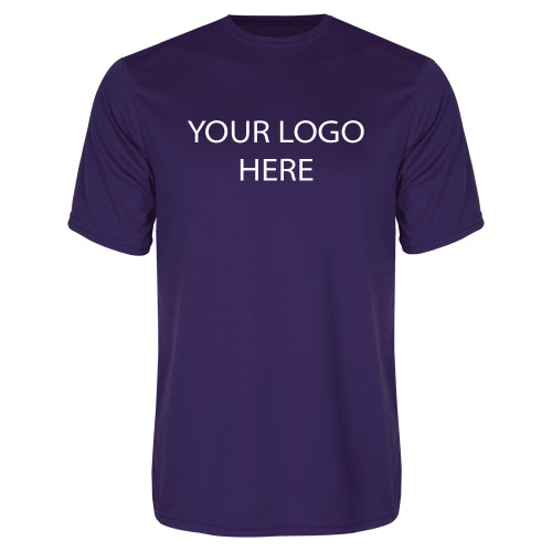 Purple Performance Tee-Blank Logo