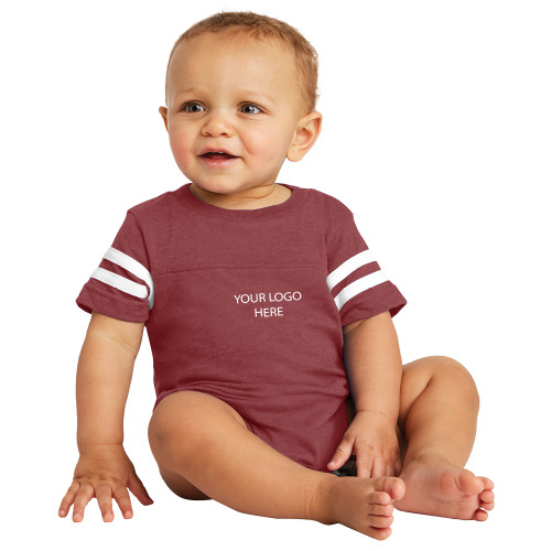 Vintage Maroon Jersey Onesie-Blank Logo