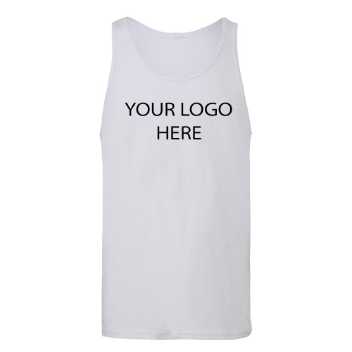 Bella + Canvas White Tank Top-Blank Logo