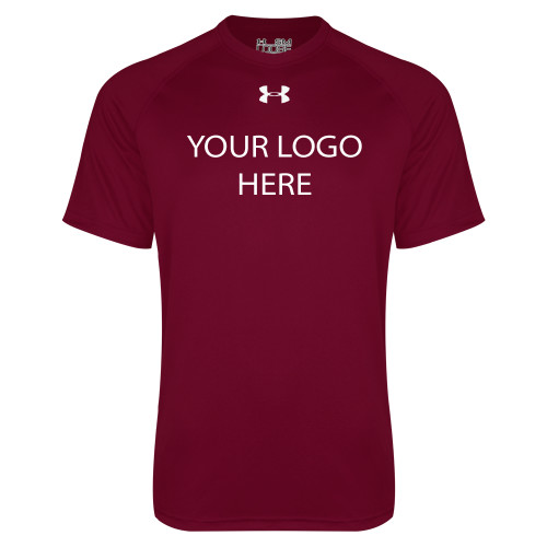 Under Armour Maroon Tech Tee-Blank Logo