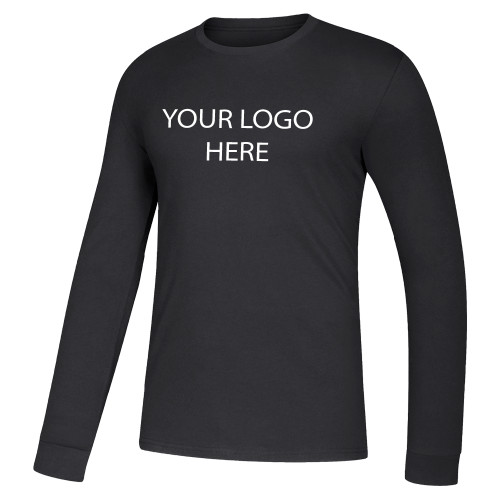 Adidas Black Fresh Long Sleeve Tee-Blank Logo
