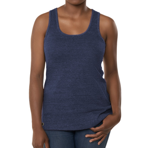 Fall Rush Ladies Midnight Navy Tank-Blank Logo