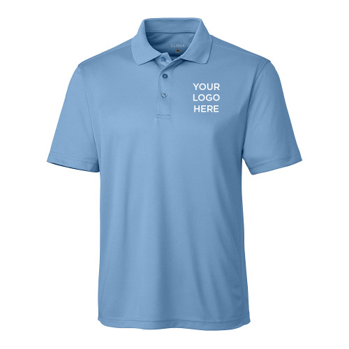 C&B Light Blue Clique Ice Pique Polo-Blank Logo