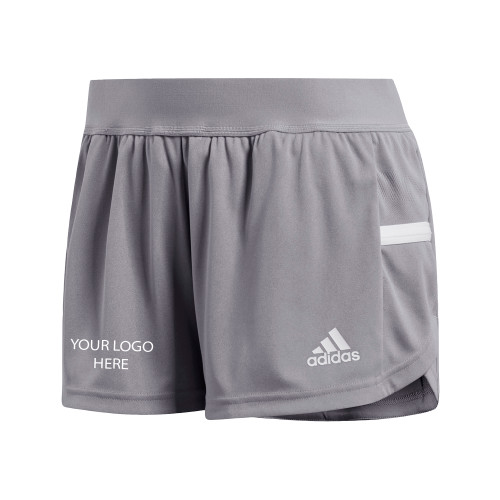 Adidas Womens Grey Split Short-Blank Logo