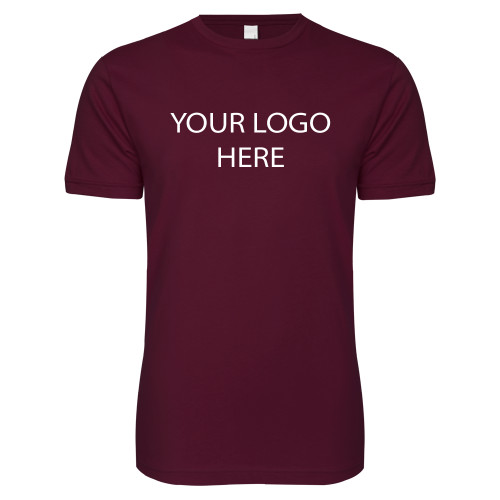Next Level Maroon SoftStyle T Shirt-Blank Logo