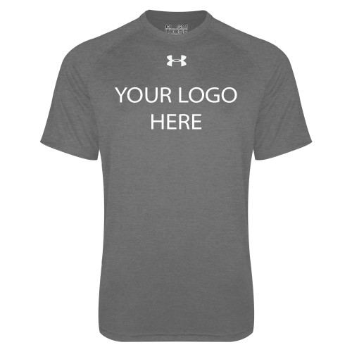 Under Armour Carbon Heather Tech Tee-Blank Logo