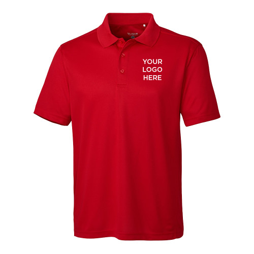 C&B Clique Ice Red Pique Polo-Blank Logo