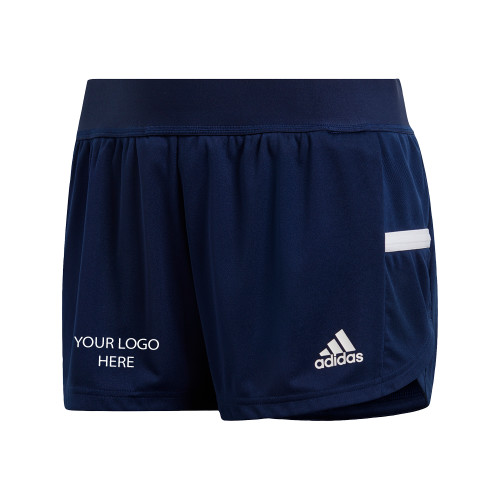 Adidas Womens Navy Split Short-Blank Logo