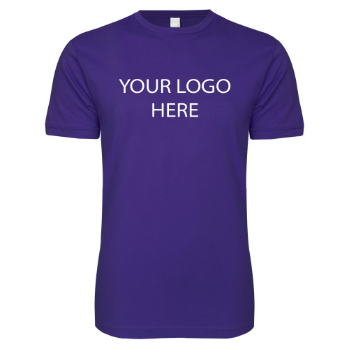 Next Level Purple SoftStyle T Shirt-Blank Logo