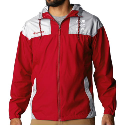 Columbia Red Flash Challenger Windbreaker-Blank Logo