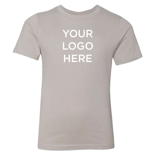 Next Level Youth Light Grey Cotton Tee-Blank Logo