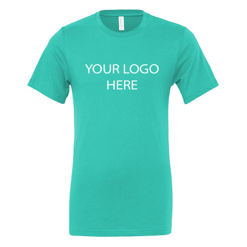 Bella + Canvas Teal Jersey Cotton T Shirt-Blank Logo