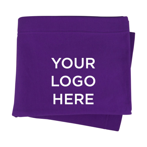 Purple Sweatshirt Blanket-Blank Logo
