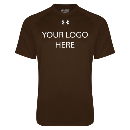 Under Armour Brown Tech Tee-Blank Logo
