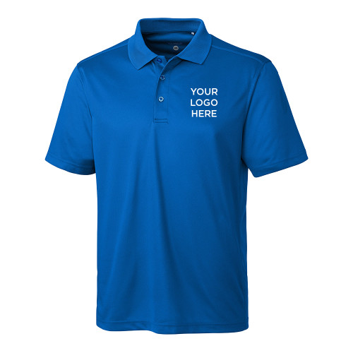 C&B Royal Blue Clique Ice Pique Polo-Blank Logo