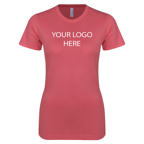 Next Level Womens Navy Boyfriend Tee-Blank Logo