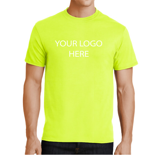Safety Green T Shirt-Blank Logo