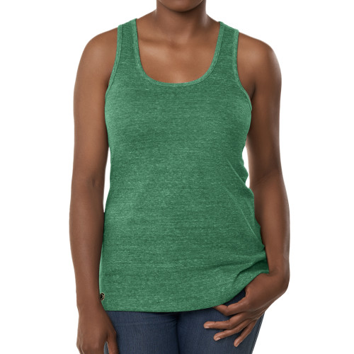 Fall Rush Ladies Kelly Green Tank-Blank Logo