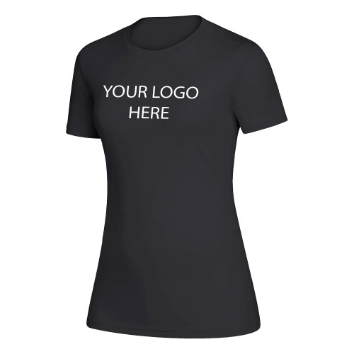 Adidas Womens Black Creator Performance Tee-Blank Logo