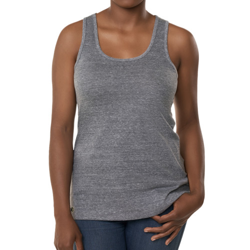 Fall Rush Ladies Athletic Grey Tank-Blank Logo