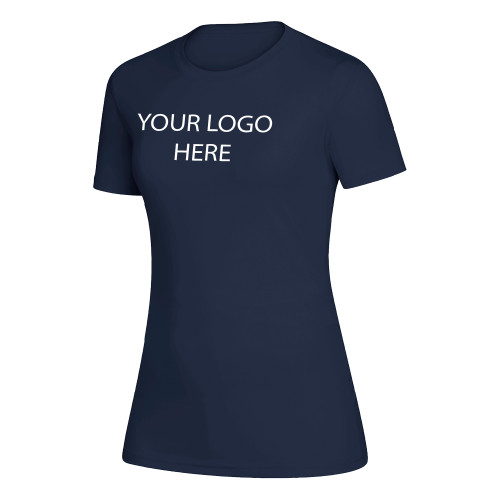 Adidas Womens Navy Creator Performance Tee-Blank Logo