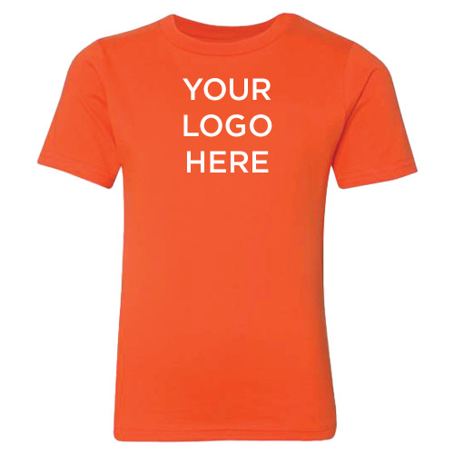 Next Level Youth Orange Cotton Tee-Blank Logo