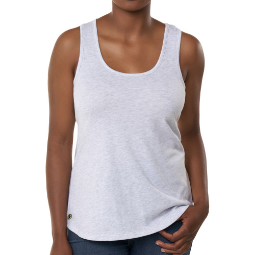 Fall Rush Ladies Ash Grey Tank-Blank Logo