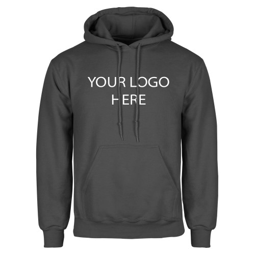 Charcoal Fleece Hoodie-Blank Logo