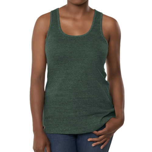 Fall Rush Ladies Dark Green Tank-Blank Logo