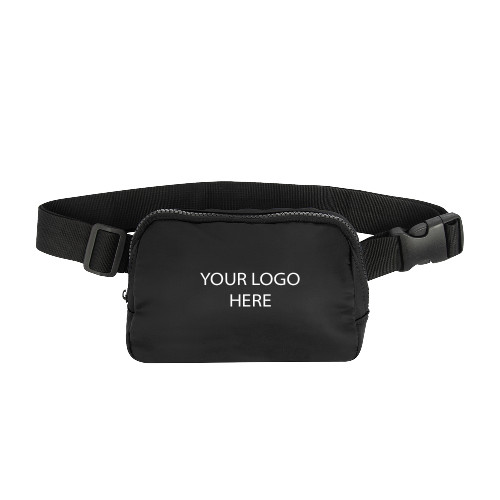 Anywhere Black Belt Bag-Blank Logo