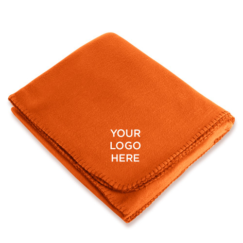 Orange Arctic Fleece Blanket-Blank Logo