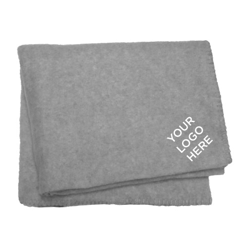 Heather Grey Blanket-Blank Logo