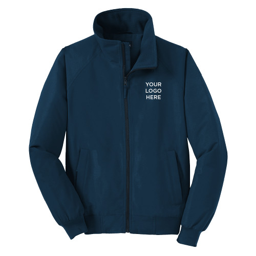Navy Charger Jacket-Blank Logo