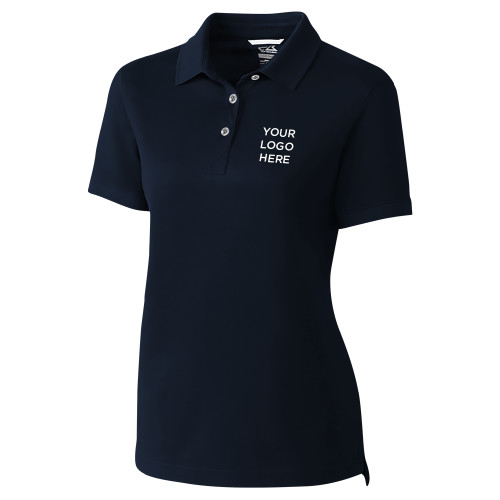C&B Womens Navy Advantage Polo-Blank Logo