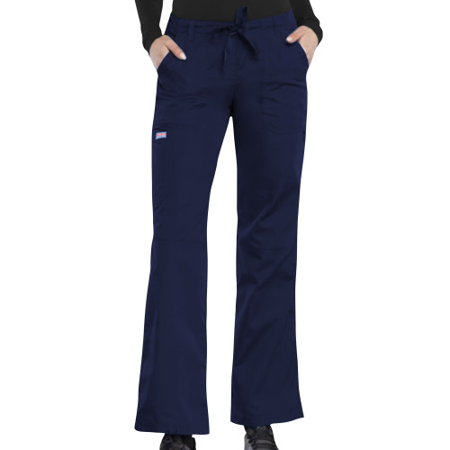 Womens Navy WW Originals Drawstring Scrub Pant-Blank Logo